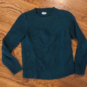 J. Crew Green Crew Neck Sweater